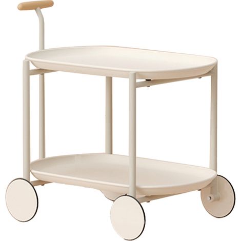 Chariot de rangement avec roulettes poignée amovible table d'appoint canapé salon chambre blanc (1/5)