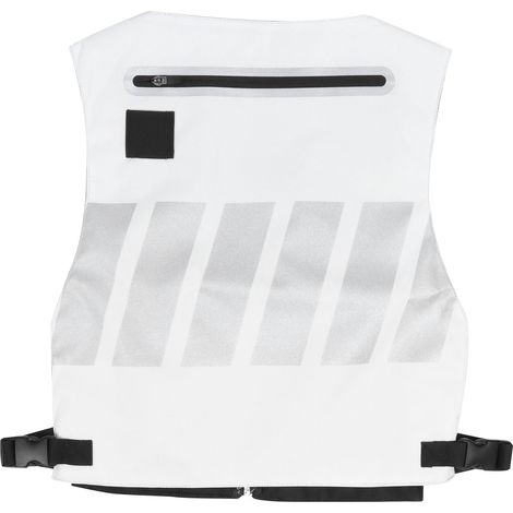 Gilet de sécurité réfléchissant pour cyclisme et entraînement en cour, équipement sportif blanc