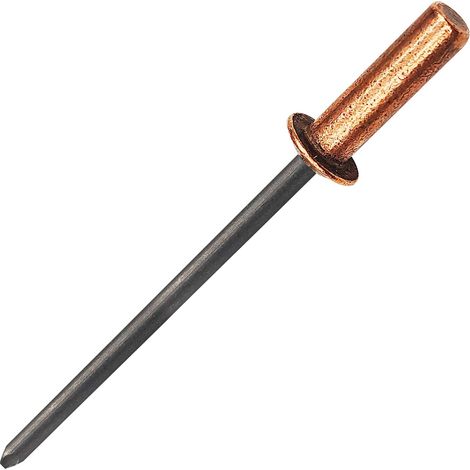 Set of 60 Waterproof Closed End Pop Blind Rivets - 3 Sizes: Diameter 3.2 x 6.5 / 9 / 11 mm (20 Per Size) - Copper Domed Head, Steel Chuck (1/5)