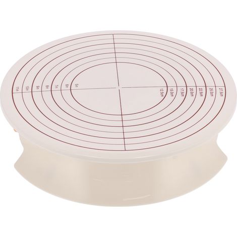 Plateau tournant pâtisserie DIY antidérapant, support rotatif pour décorer gâteaux, outil de cuisson avec graduations, base stable, 2 pièces (1/5)
