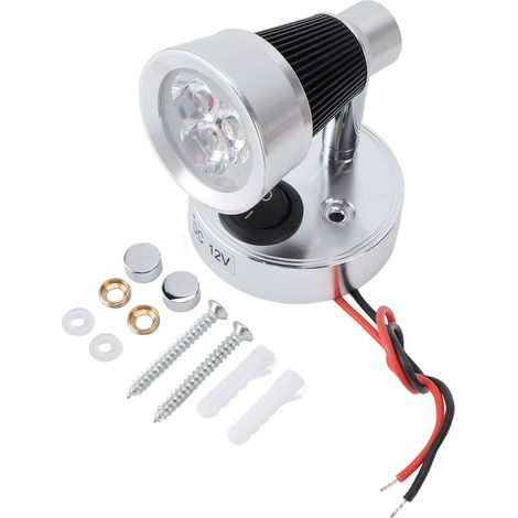 5500K LED indoor spotlights, white light, high-transparency optical lenses, for reading in bedrooms, cars, bedside tables, and wardrobes. (1/5)