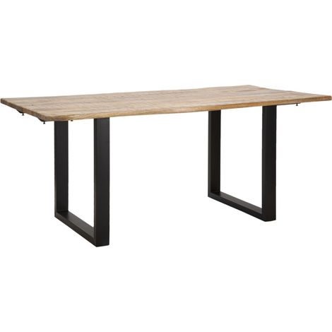 Table à Manger Extensible en Bois "Mango" 180-280cm Naturel (1/5)