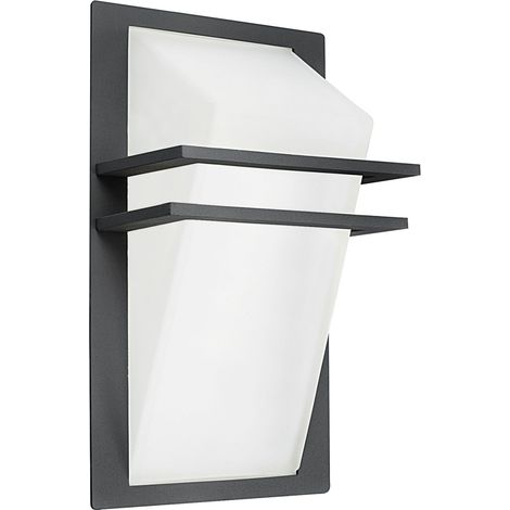 Außenwandleuchte E27 IP44 Weiß Anthrazit Terrasse Haus Glas Aluminium Modern