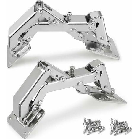 Bisagras para puertas de armario, juego de 2 bisagras plegables, bisagras para puertas de muebles, bisagras de cierre automático para puertas ligeras (1/5)