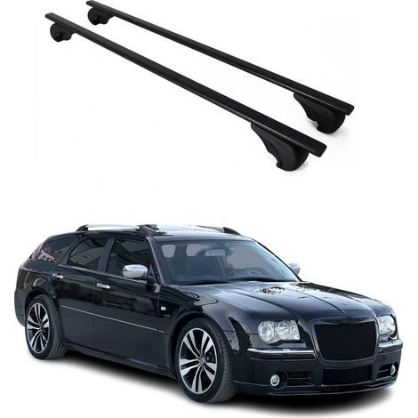 OMAC Dachträger Querträger für Chrysler 300C Touring 2004-2010 – Abschließbar – Max. 75 kg – 2 Stangen Stahl Schwarz (1/5)