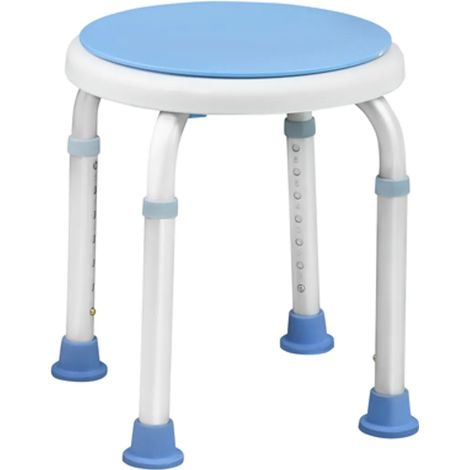 Tabouret de douche pivotant à 360° XMTECH, siège de douche, tabouret de bain, hauteur réglable de 37 à 53 cm, aide à la douche, siège de douche, siège de bain (1/5)