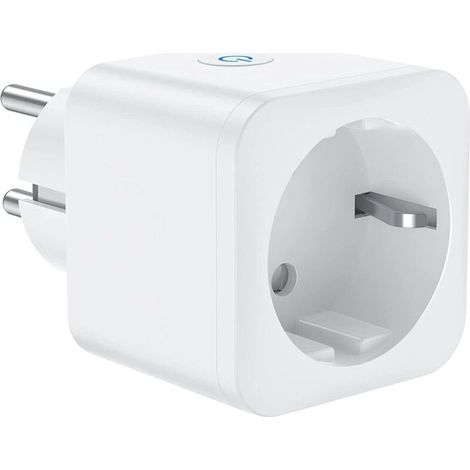 Prise de connexion WiFi, prise intelligente 16A 3680W, compatible avec Alexa Google Home, avec commande vocale et télécommande, prise de minuterie avec fonction minuterie (1 Pack) (1/5)