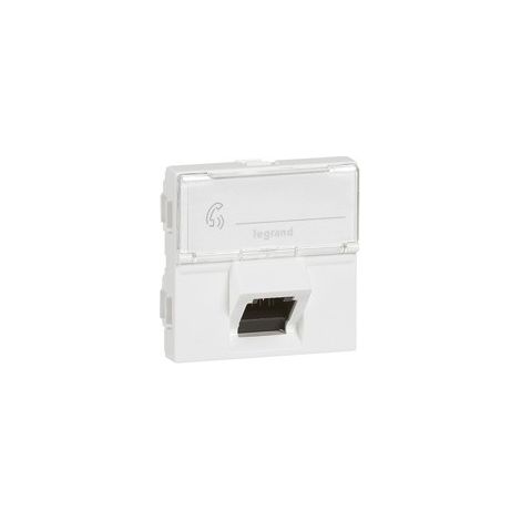 Prise RJ45 catégorie 6 STP inclinées à 45° Mosaic 2 modules blanc LEGRAND 076507