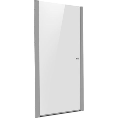 Baridi DH303 Pivot Shower Door 800 x 1850mm, 6mm Tempered Glass, Reversible - Chrome