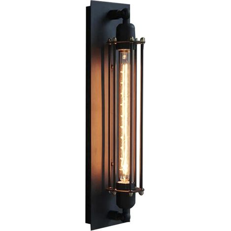 Applique murale LED E27 vintage rétro industrielle – Fer de haute qualité – Douille E27 avec ampoule incluse – Tension 110V-240V – Digilamp