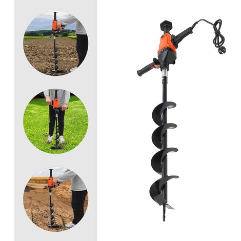 Gojoy – Tarière électrique 1900 W – Moteur brossé – Diamètre 120 mm – Longueur 1,2 m – Forage efficace dans sols souples (1/5)