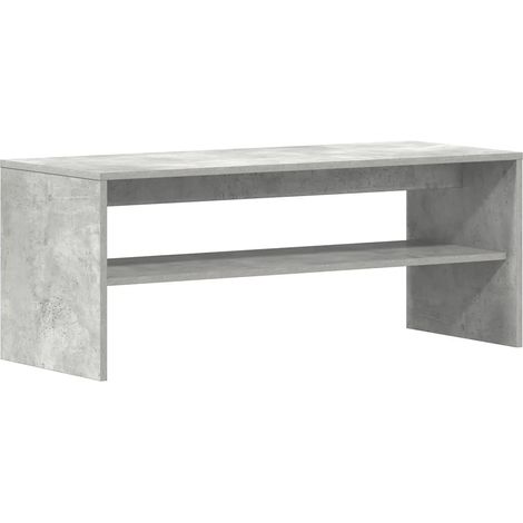 Mobile porta TV moderno con ampio vano contenitore per soggiorno 100 x 40 x 40 cm legno composito grigio cemento 020051240