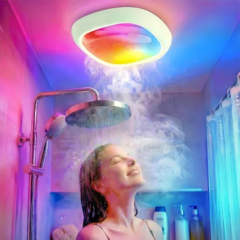 Plafonnier Sans Fil Rechargeable RGB, Lumiere Douche Etanche IP54 (1/5)