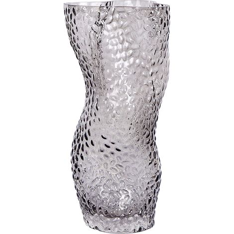 Blumenvase DYTIKO Glas 31 cm Grau