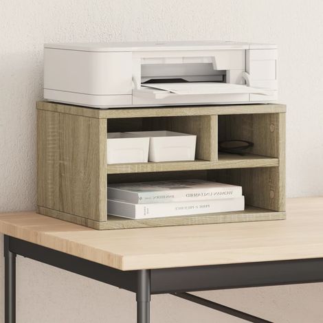 Soporte impresora madera ingeniería roble 40x32x22,5 cm
