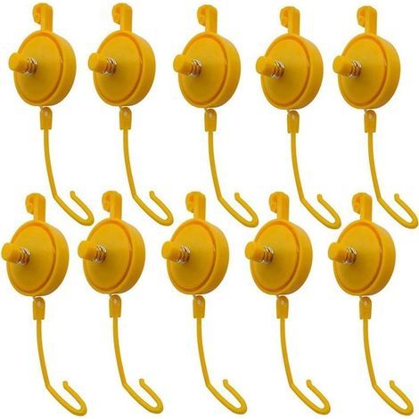 Set mit 10 verstellbaren Pflanzenstützen für Innenräume, Yo-Yo-Yo, einziehbare Haken (1/5)