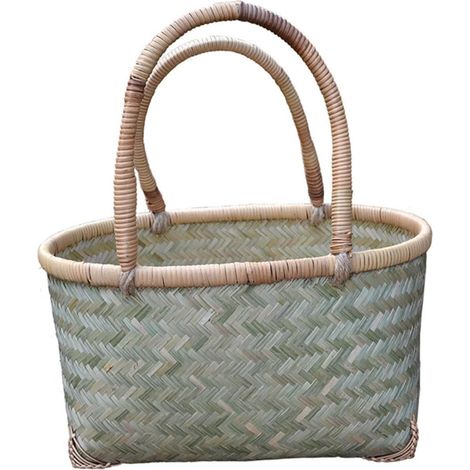 Panier tressé avec anse en piquet - Présentoir à fruits pour festivals et événements en plein air