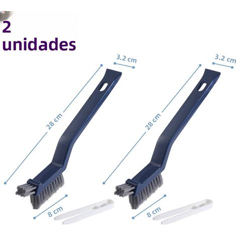 (2 pièces bleues) Brosse de nettoyage multifonctionnelle 2 en 1, ensemble d'outils de nettoyage en deux pièces, en plastique. (1/5)
