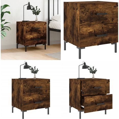 Nachttisch Räuchereiche 40x35x47,5 cm Holzwerkstoff - Nachttisch - Beistelltisch - Wohnzimmermöbel - Holzmöbel - Rauchereiche - Home & Living (1/5)