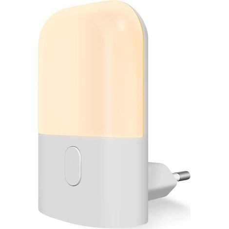 Veilleuse avec capteur crépusculaire, intensité réglable, 3 niveaux de luminosité, veilleuse pour enfants, blanc chaud 2700 K (1/5)