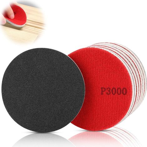 Grain 3000 Eponge Abrasive 8 Pcs Eponge Poncage Éponges de Ponçage Lavables Cale a Poncer Kit Rond (1/5)
