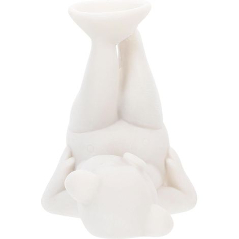 Support pour Boule de Cristal en Résine Blanc Statue de Cochon Décorative pour Bureau et Espace de Vie, Finition Soignée et Design Créatif (1/5)
