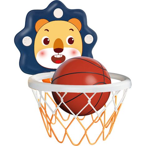 Panneau de basket ajustable pour enfants 709H, filet bleu, parfait pour jeux intérieurs et maternelle. (1/5)