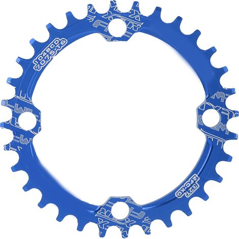 FMFXTR Kettenblatt für Fahrräder, Narrow/Wide, 104 mm Lochkreis, 32 Zähne, rund, blau (1/5)