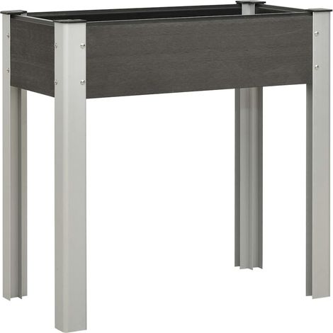 Jardinière de jardin - Balconnière à fleurs Lit surélevé de jardin 75x40x75 cm WPC Gris BV747423 - BonneVie (1/5)