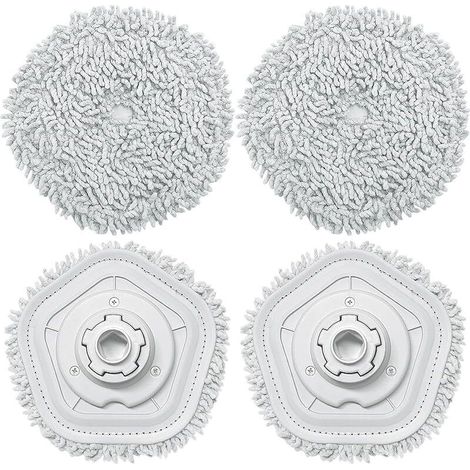 4 paños de limpieza de repuesto para la aspiradora robot Dreame W10/W10 Pro, almohadilla de fregona lavable, perfecta para todo tipo de suciedad (1/5)