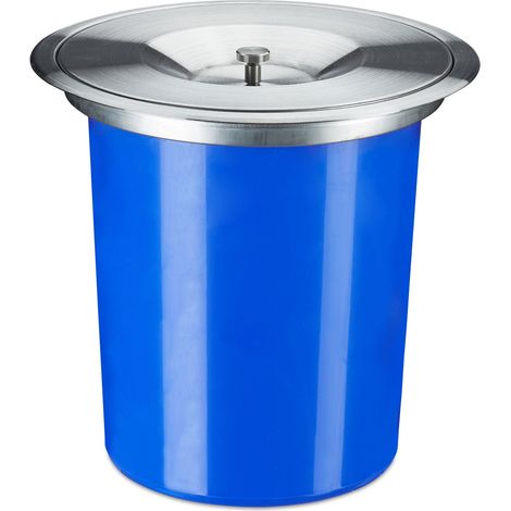 Cubo de basura integrado para cocina empotrable 5 litros fácil de limpiar ambiente moderno de plástico negro 130010149 (1/5)