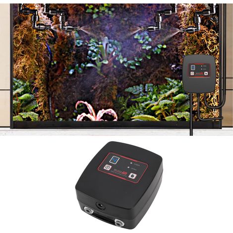 Système de Brumisation Reptile [MistPro X] Avec Timer Automatique, Mélangeur Humidifieur de Terrarium avec WiFi, Pression Adaptable et 4 Embouts de Spray EU Plug, ABS, 115x100x52mm (1/4)