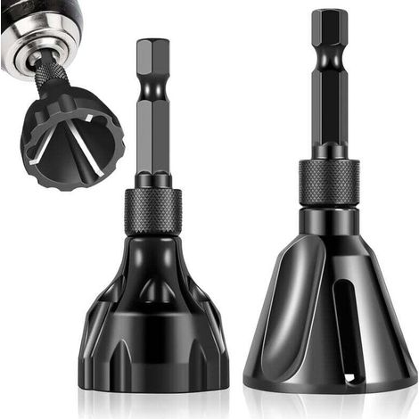 2 piezas de herramienta desbarbadora de chaflán externo, herramienta desbarbadora de chaflán externo de 3-20 mm / 5-25 mm para tornillos de acero/cobre/latón/plástico/madera - Crezuo