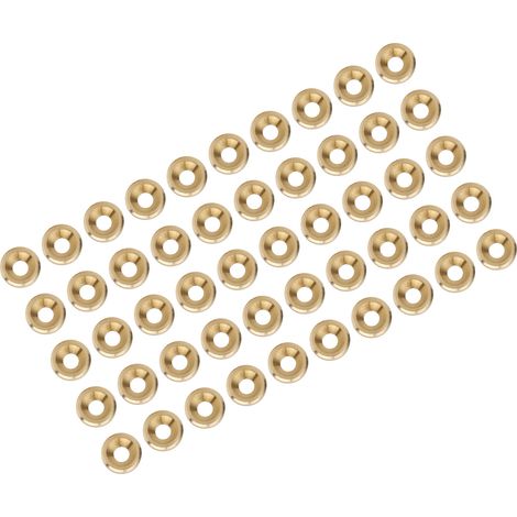 50 rondelles plates en cuivre pur M4 pour visserie à tête fraisée, fournitures industrielles