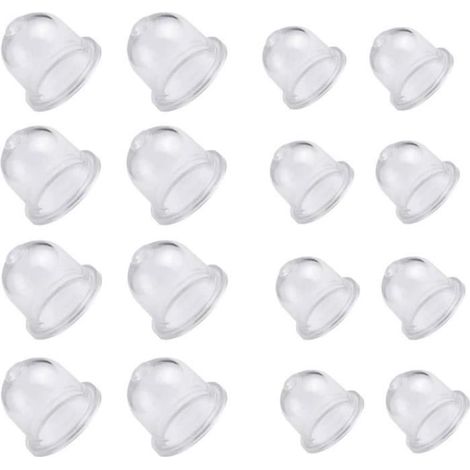 16Pcs Pompe Amorçage Poire Amorcage Gasoil Carburant Primer Ampoule Tasse d’Huile de Carburateur Transparente Poire d’amorcage (1/2)
