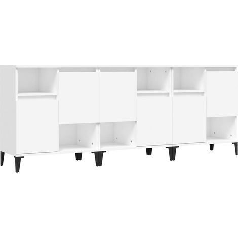 Credenza buffet cassettiera mobile contenitore organizer cucina soggiorno soggiorni 3 pz 60 x 35 x 70 cm legno composito bianco 020036990