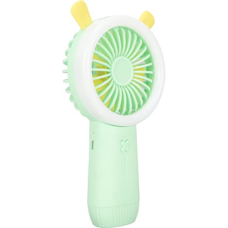 Mini ventilateur portatif, 3 vitesses de vent réglables, rechargeable par USB, joli design lapin, ventilateur portable, adapté à une utilisation en extérieur à l'école, écologique. (1/5)