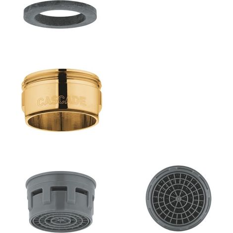 Grohe Mousseur Gold, Außengewinde M24x1, Durchflussklasse C, 30l/min bei 3bar (1/3)