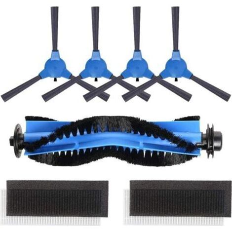 Filtre Brosse de Rechange Ensemble d'accessoires pour Aspirateur Robot Bagotte BG600 BG700 BG800 (1 Brosse Centrale + 2 Filtre + 4 Brosse Latérale) (1/3)