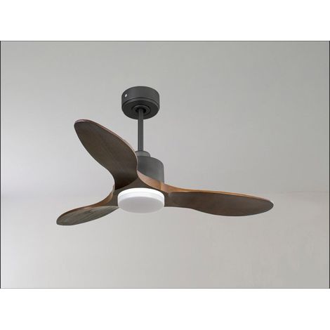 Modulo Regular Ring - Super destratificateur et ventilateur DC 166 cm Gris basalte pales bois clair sans Lumière  30 à 60 m² (1/5)