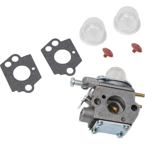 Kit carburateur pour tondeuse Homelite HBL26BP HBC26SJS HBL26BV HBC26SB - Comprend carburateur, apprêts, joint et clapet anti-retour (1/5)