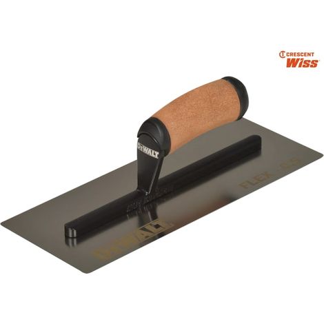0.5mm FLEX Stainless Steel Flat Trowel, Leather Handle 12in - DDW2981