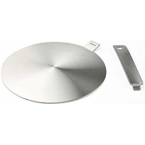 Adaptateur à induction, disque convertisseur pour plaque de cuisson à induction, plaque de diffusion de chaleur avec poignée et base séparables 20 cm (1/5)