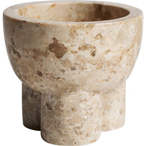 Centre de table en marbre beige nordique - beige marbré (1/4)
