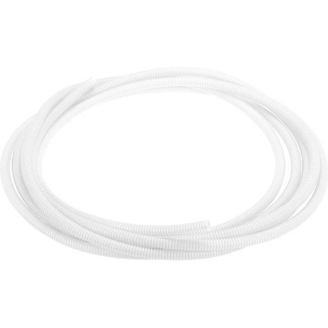 Gaine Fendue pour Câbles 3/8"(10mm) DI 20FT(6m) Gaine pour Câbles Résistante À La Chaleur Et Au Froid -40F À 257F Conduit Flexible en Plastique Protecteur De Câbles, Blanc (1/5)
