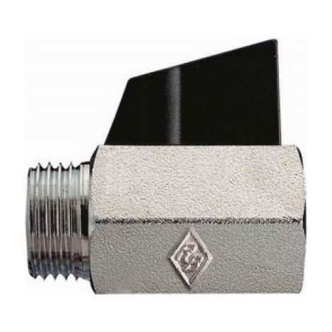 VALVOLA A SFERA FILETTATURA MF SABBIATA E CROMATA CON MANIGLIA 3/8&quot DN 10