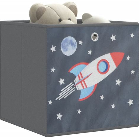 Cajas almacenaje plegables 10 uds no tejida gris 32x32x32 cm