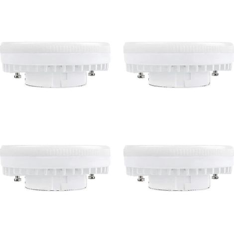 Lot de 4 spots LED GX53 9 W blanc chaud 3000 K, 900 lm, 230 V CA, équivalent CFL GX53 15-18 W, ampoule à réflecteur 120°, non dimmable [classe énergétique A+] (1/5)