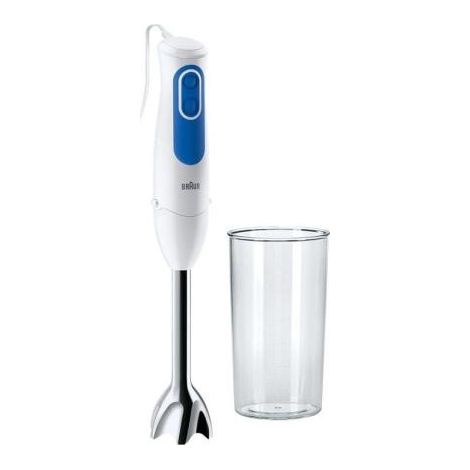 Mixeur Electrique plongeant BRAUN MQ3000WH Smoothie Plus - Pied Blanc et Bleu