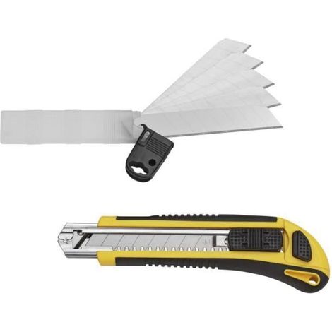 Cutter lame 18mm avec 10 lames de rechange